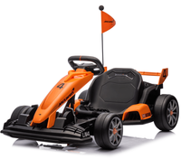 Kart électrique pour enfants McLaren sous licence, batterie 24V10AH, double moteur 775, fonction drift, longueur réglable, voiture de course en plastique