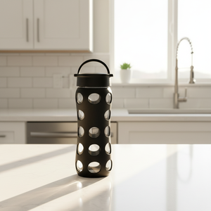 Portable 500ml Haute Borosilicate Isolation Thermique Tasse En Verre À Main Silicone Couverture Bouteille D'eau en Plusieurs Couleurs - Product Image 1