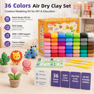 Ensemble de pâte à modeler auto-durcissante 36 couleurs, non toxique, douce, avec outils, pour enfants, bricolage, artisanat, OEM, vente en gros - Product Image 5