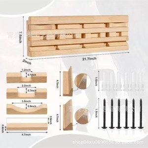 Barra de Madera para Entrenamiento de Fuerza y Agarre, Tabla de Escalada, Barra Horizontal de Madera Sólida para Interior, Equipo de Gimnasio Integrado - Product Image 4