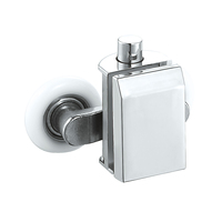 Accessoires de cabine de douche moderne en acier inoxydable, rouleau de porte coulissante en verre de diamètre 23 mm pour salle de bain