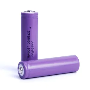 Factory price hot sale 18650 battery lithium-ion 3.7v 1200mah point top 18650 cell