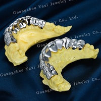Grillz dentaire pour homme de haute qualité, serti de moissanite VVS taille brillant ronde, en argent S925 et or 10K 14K 18K, certifié par une tierce partie