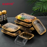 KARYO 820 Boîte à repas américaine en plastique jetable Emballage alimentaire à emporter écologique Boîte à sushi Blister