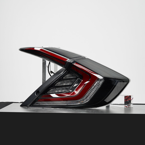 AURON LED Rear Back Light Tail Lamp <b>ABS</b> Red Retrofit Upgrade Daytime Running Light 12V for Honda Civic 2016-2021 Light - Product Image 2