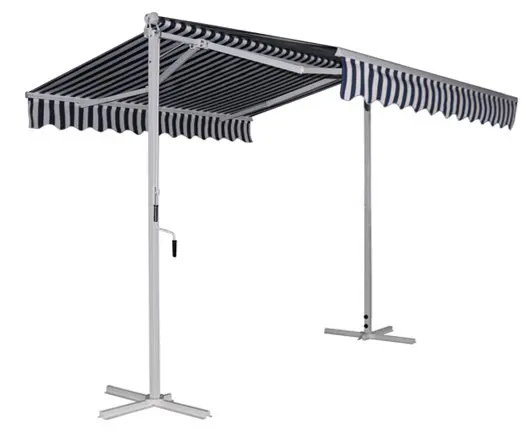 Güneşlik Doubleawning açık bağımsız destek teras tente İki boyutlu pop-up gölgelik tente ile