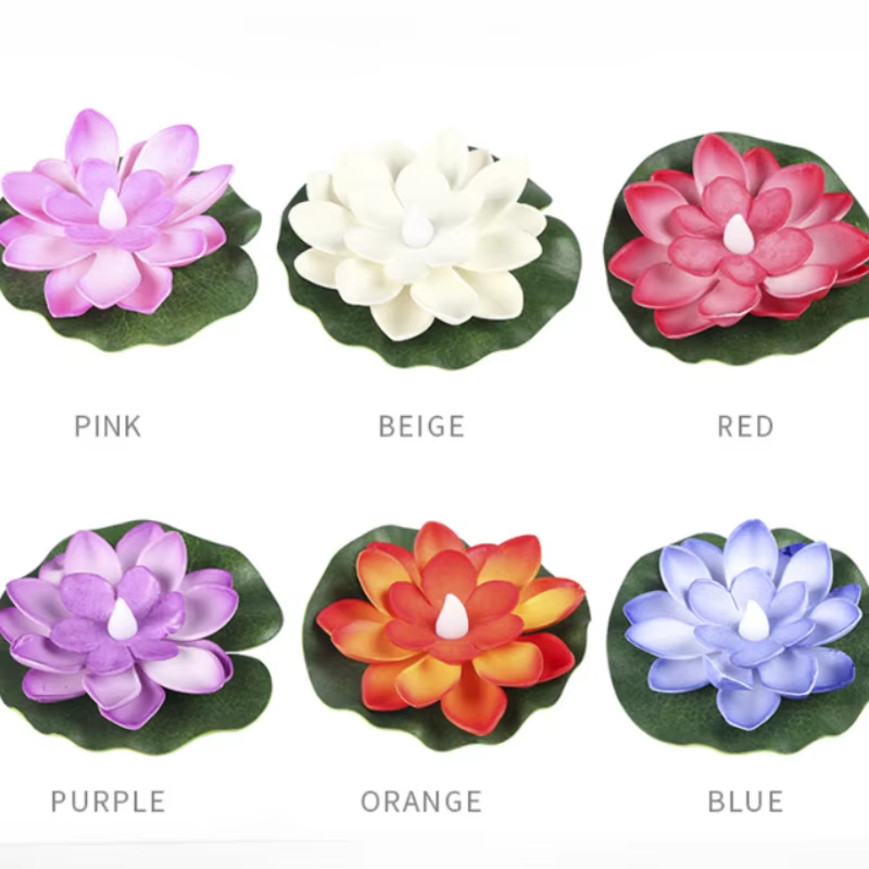 Pequeña flor de loto Luces de colores