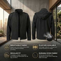 Veste de sport coupe-vent zippée pour homme A217, col montant, respirante, décontractée, grande taille, style Letterman, hiver