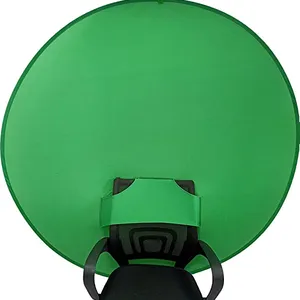 Collapsible Portable Webcam Background Chroma Key Green for Video Chats, Zoom, Skype, Backdrop Video Calls 58inch