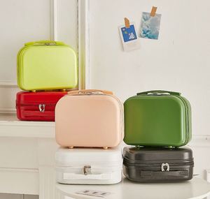 BSCI Factory Portable Makeup Bag 4-inch Hand Luggage Solid Color Makeup Case Storage <b>Box</b> - Product Image 4