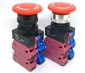 Bouton d'arrêt d'urgence Idec Avw401r Avw411r 410r 420r 411 402r avec trou 22er - Product Image 1