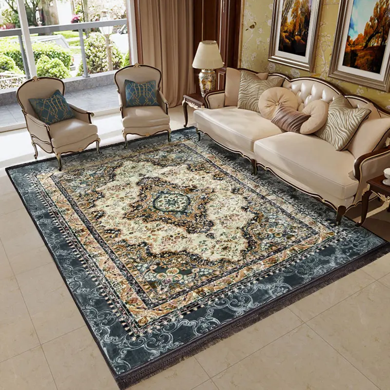 Luxury Area carpet Modern bedroom living room super soft fringe print Turkish carpet living room Persian carpet