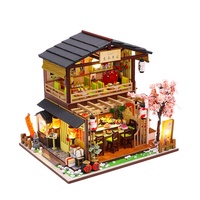 DIY Cottage Yoshamoto Sushi Restaurant, modèle architectural assemblé à la main de style japonais vintage, cadeau créatif pour femmes