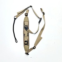 Sangle tactique réglable en nylon à deux points, rembourrée, noire, pour la chasse, le tir en plein air, accessoire portable