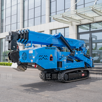 Mini-grue araignée de 5 tonnes pour l'installation de vitres, grue sur chenilles pliable, entraînement par moteur hydraulique, alimentation diesel, hauteur de levage de 16,5 m