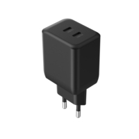 Chargeur GaN 45W double USB C PD à charge rapide, prise EU, adaptateur secteur PPS pour ordinateur portable, téléphone, Samsung Galaxy, iPhone, iPad
