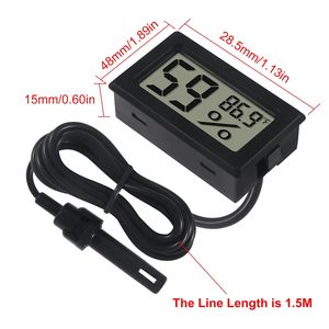 Mini LCD Digital Temperature Controller & Hygrometer Indoor Temperature & <b>Humidity</b> <b>Meter</b> -50C~70C 10%-99% 1.5V 150cm Cable - Product Image 4