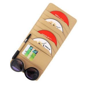 Car CD Holder Leather Multi Layer Organizer 35x15cm For Business Cards And Discs Car <b>Interior</b> <b>Accessory</b> - Product Image 4