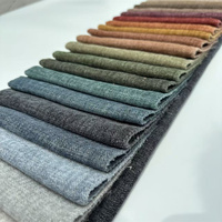Tissu de canapé doux et performant, tissu de luxe pour ensemble de canapés, matériau pour canapés, rouge brun, 95% polyester, 5% lin