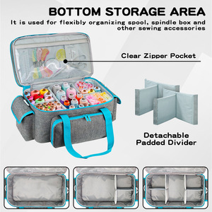 Universal Tool Storage Bag Multi Compartment 40-44 Pockets Removable Strap Handbag For Sewing And Craft Supplies - Product Image 2