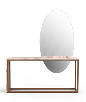 Console en métal marbré au design simple avec miroirs Mobilier de salon moderne