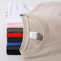 Kaos Katun Berat 240g Berkualitas Tinggi, Model Longgar dengan Bahu Jatuh, Katun Sisir Kompak, Berbagai Warna dan Ukuran, Kaos Pria