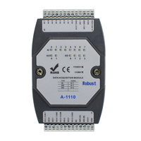 Módulo de E/S Analógico Totalmente Aislado de 0-10V con 8AI (0-10V), 2AO (0-10V), 4DO Sink, Puerto RS-485, Protocolo Modbus RTU (A-1110)