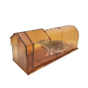 안전한 인도적 캐치 박스 플라스틱 재사용 가능한 라이브 캐치 스마트 터널 트랩 쥐 설치류 홈 마우스 트랩 플라스틱 인도적 마우스 트랩