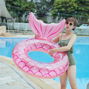 Flotador Inflable de PVC con Forma de Sirena para Niños y Adultos, Círculo de Natación para Piscina, Juguetes Flotantes para Fiestas en la Playa, Diversión de Verano - Product Image 3