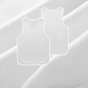 Camiseta sin mangas básica minimalista 100% algodón puro para <span class=keywords><strong>hombre</strong></span>, con dobladillo curvo, transpirable, en negro y <span class=keywords><strong>blanco</strong></span>, de punto, informal, para verano. - Product Image 4