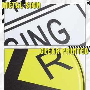 ป้ายเหล็กทางแยกรถไฟ - ป้ายโลหะทรงกลม สัญลักษณ์วงกลมทางรถไฟ ภาพรถไฟรวมตัวกัน สำหรับตกแต่งภายใน - Product Image 3