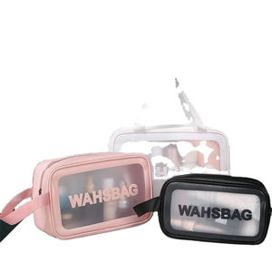 Organisateur en cuir PVC, grande capacité, trousse de maquillage, rangement cosmétique, sac de maquillage rond portable pour voyage - Product Image 2