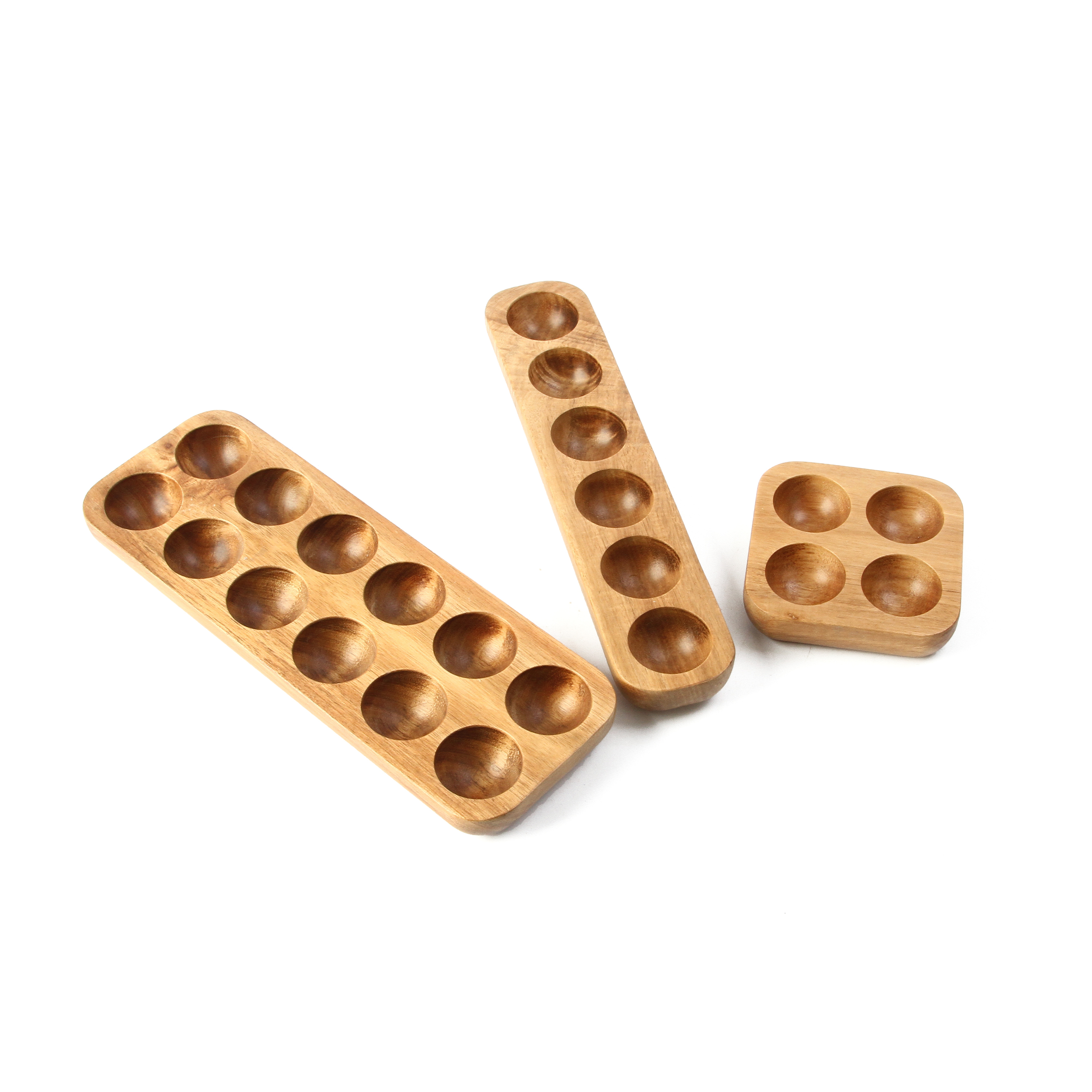 4 slot wooden egg holder