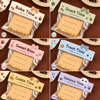 Emballage individuel transparent pour biscuits, pâtisseries, desserts et friandises faites à la main, avec étiquette en papier pliable