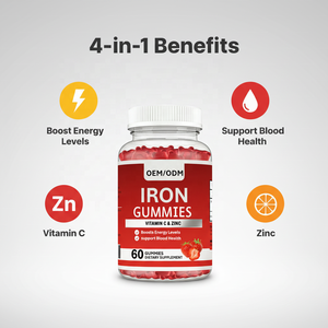 Integratori di Ferro per Adulti con Vitamina C e Zinco, Confezione da 60 Pezzi |   Integratore per Energia e Salute del Sangue Migliora la Densità Ossea Gusto Fragola 2 Pezzi - Product Image 3