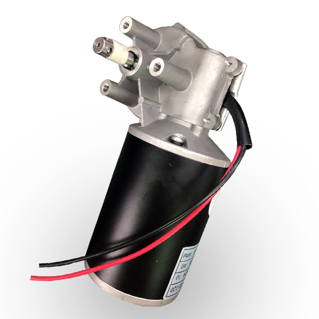 Reversible 12V Electrical Dc Worm Gear Motor 120 Rpm High Torque Dual Shaft Electric Motors