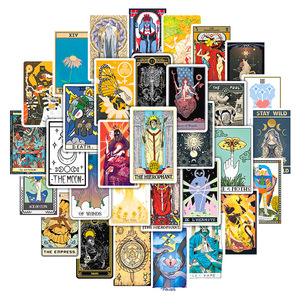 50 autocollants de tarot du Hérétique, cartes de tarot mythologiques, sorcellerie, astrologie, divination - Product Image 1