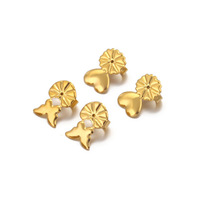 Supports d'oreillettes en acier inoxydable pour grandes fleurs, supports d'oreillettes cœur magique, rehausseurs d'oreillettes papillon, accessoires de remplacement pour la fabrication de bijoux