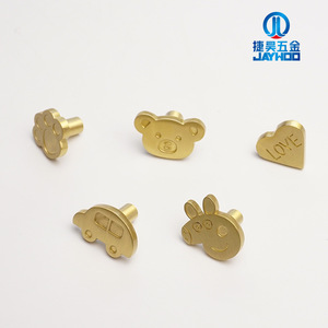 JAYHOO Children's Room Cabinet Knobs Brass Cartoon Animal Shape Safety Pulls For Kids Furniture - Product Image 3