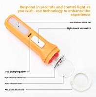 Lampe torche LED rechargeable, batterie au lithium intégrée, lumière latérale COB, mini torche portable, choix de cadeau pour les situations d'urgence et le camping