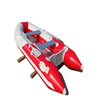 Vente directe d'usine, bateau pneumatique de 2,3 m, plancher en aluminium, bateau pneumatique en PVC avec tuyau d'air en PVC, bateau de sauvetage