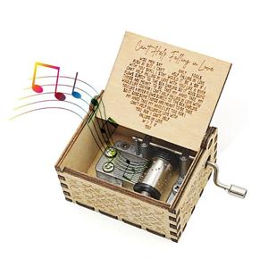 No se puede evitar enamorarse Caja de música de madera, cajas musicales grabadas antiguas Estuche Regalos <span class=keywords><strong>para</strong></span> amante, niño y <span class=keywords><strong>novia</strong></span>, esposo, esposa - Product Image 1