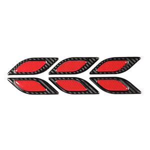 Amazon 6 uds pegatinas reflectantes de seguridad para coche calcomanías de advertencia de visión nocturna anticolisión para coches y motocicletas - Product Image 3