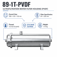 Système de filtration d'eau pour toute la maison, purificateur d'eau, 1000L, acier inoxydable 304, ultrafiltration PVDF, tuyau de 89 mm, CE RoHS