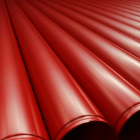 Tuyaux de gicleur d'incendie de tube en métal de système de lutte contre l'incendie extérieur d'époxyde de Galvan de revêtement rouge pour les bâtiments industriels et civils