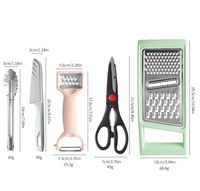 Meilleure vente Ensemble de gadgets de cuisine pour la maison Couteau d'office Fouet Éplucheur Couteau à fruits