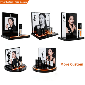 Support d'affichage personnalisé de luxe <span class=keywords><strong>en</strong></span> acrylique pour vernis à ongles et rouges à lèvres avec éclairage LED, présentoir cosmétique pour vernis à ongles pour <span class=keywords><strong>magasin</strong></span> de détail - Product Image 3