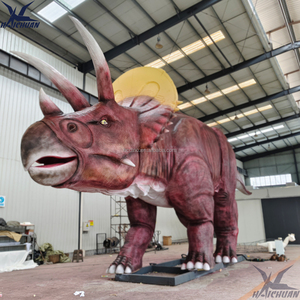 Parque de Atracciones Temático Interior Dino Amusement, Modelo Animado de Dinosaurio Gigante, Estatua de Dinosaurio <span class=keywords><strong>Real</strong></span> de Tamaño Natural, Triceratops Gigante para Público - Product Image 1