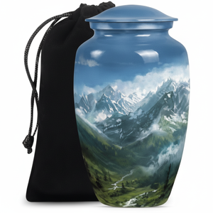 Urnas de cremación de latón para adultos para cenizas de adultos Urnas hechas a mano para hombres y mujeres Urnas decorativas Urnas funerarias - Product Image 1