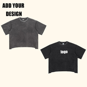 เสื้อยืดคอกลมผู้ชาย เสื้อผ้าผู้ชาย แขนสั้น สไตล์ลำลอง ทรงบ็อกซี่ รับสกรีนโลโก้ ขายส่งเสื้อยืดสำหรับผู้ชาย - Product Image 2